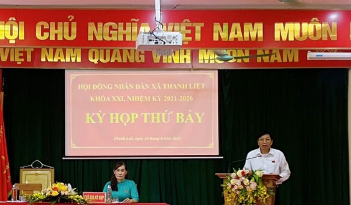 Nghị quyết hội đồng nhân dân xã Thanh Liệt kỳ họp thứ 7